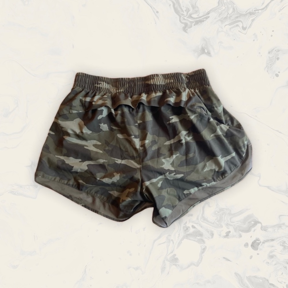 Athleta Woman’s Camo Print Mesh Running Shorts